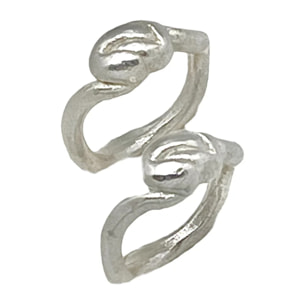 Pareja de anillos Vida en plata chapado 10µ