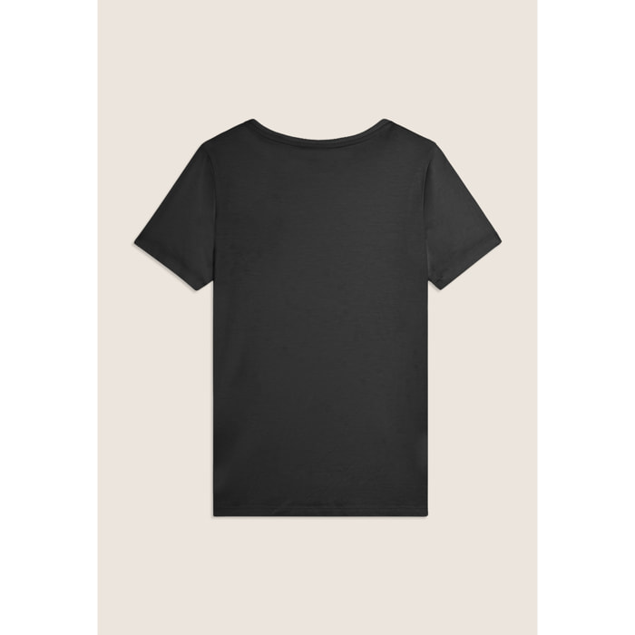 T-shirt manica corta con strass a forma di taschino FREDDY