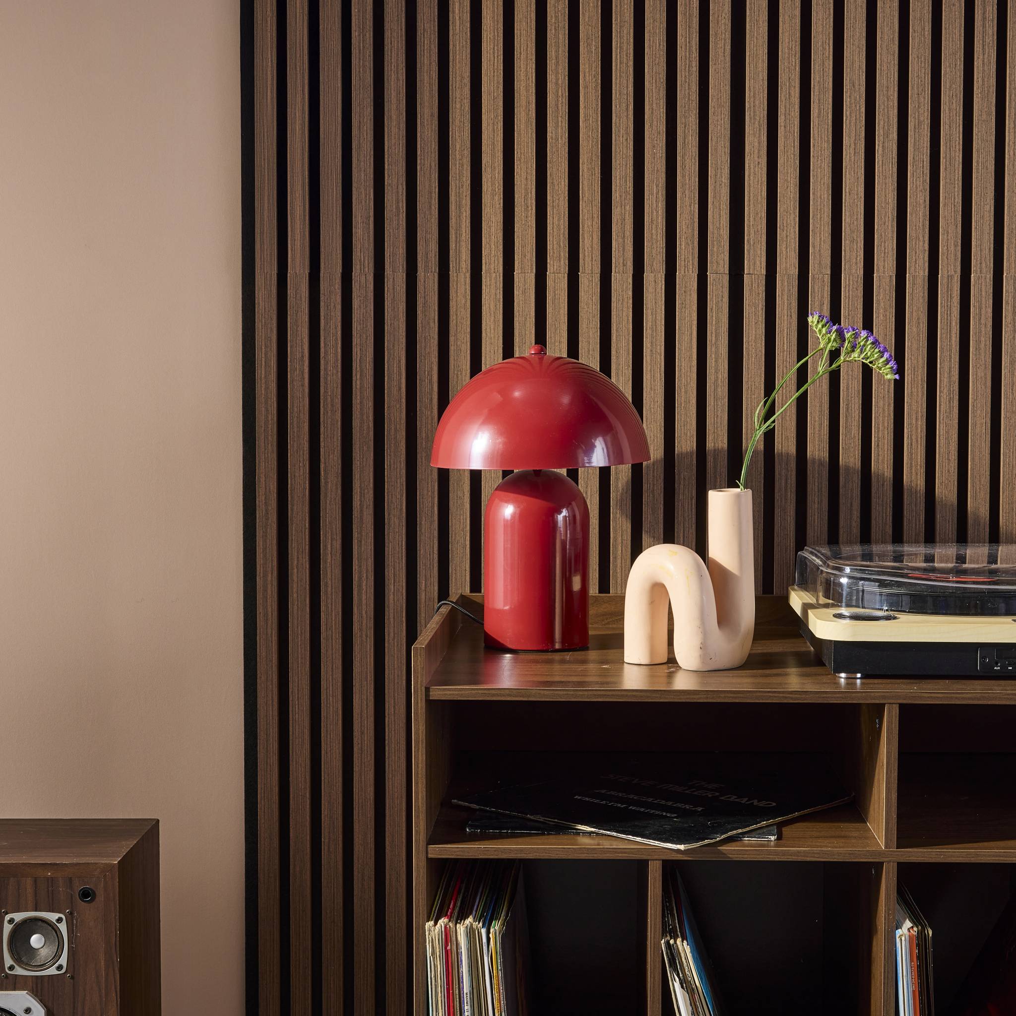 Lampe de table intérieur métal rouge Ø 25cm Marco