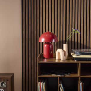 Lampe de table intérieur métal rouge Ø 25cm Marco