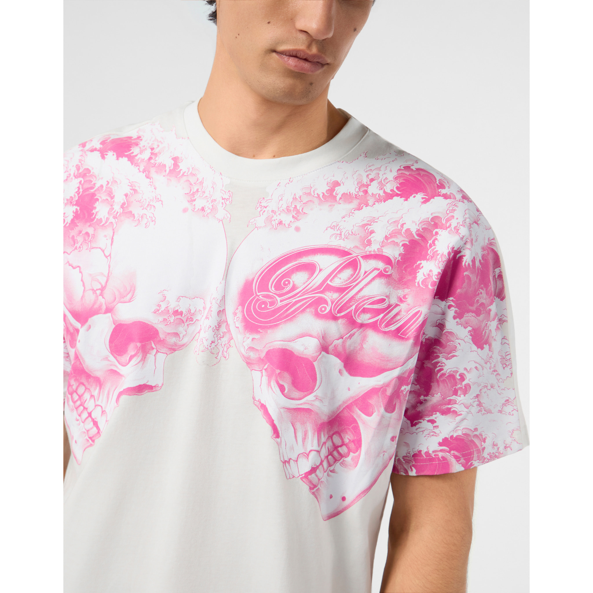 PHILIPP PLEIN Camiseta de cuello redondo y manga corta SKULL