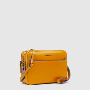 Piquadro Pochette porta iPad®mini con tracolla rimovibile e chiusura di sicurezza a impronta digitale