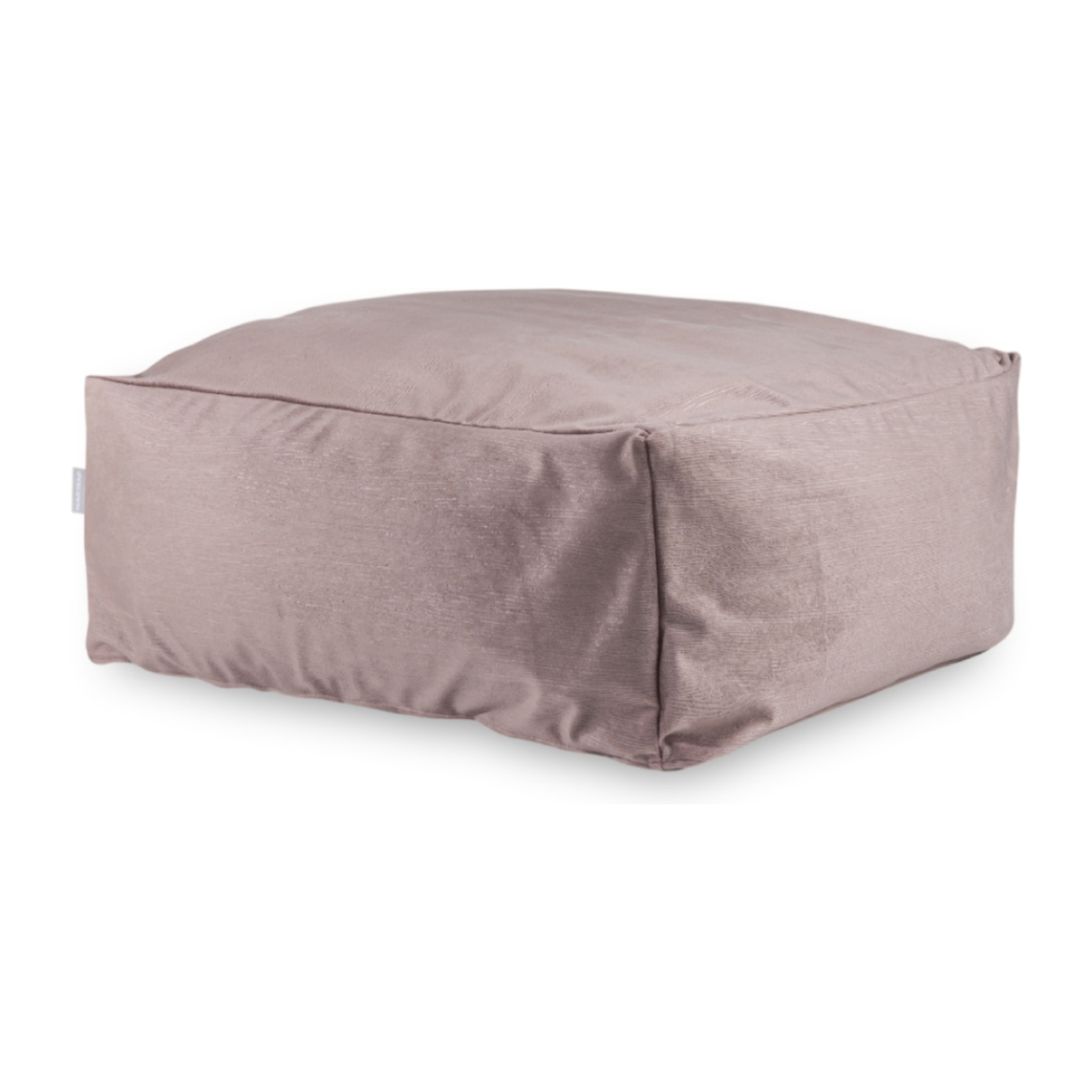 Puf de terciopelo desenfundable CORSO 50x50x25 cm rosa palo