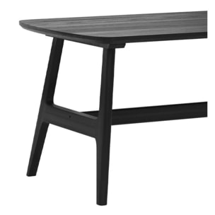 Table basse 120 cm en bois noir - Suly