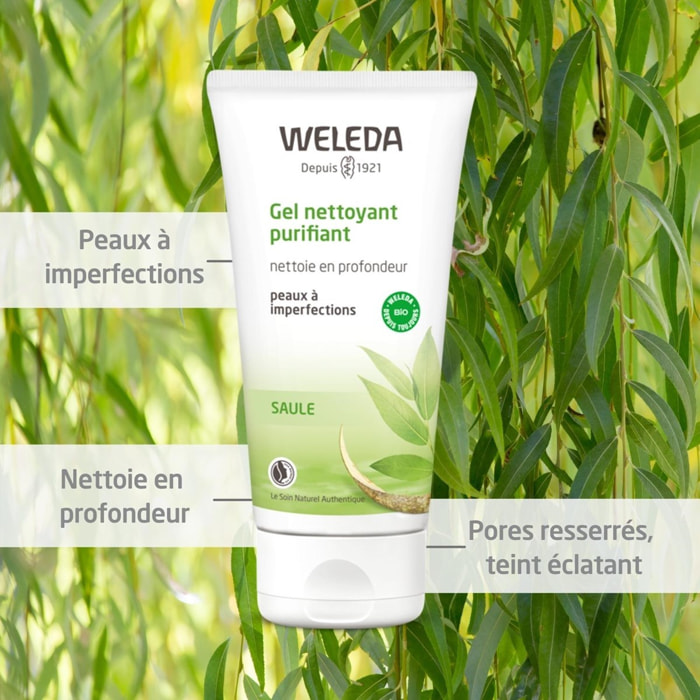 WELEDA - Duo Gel nettoyant purifiant - Peaux à imperfections -  Vegan* - Certifié Natrue** - Tube 100 ml x 2