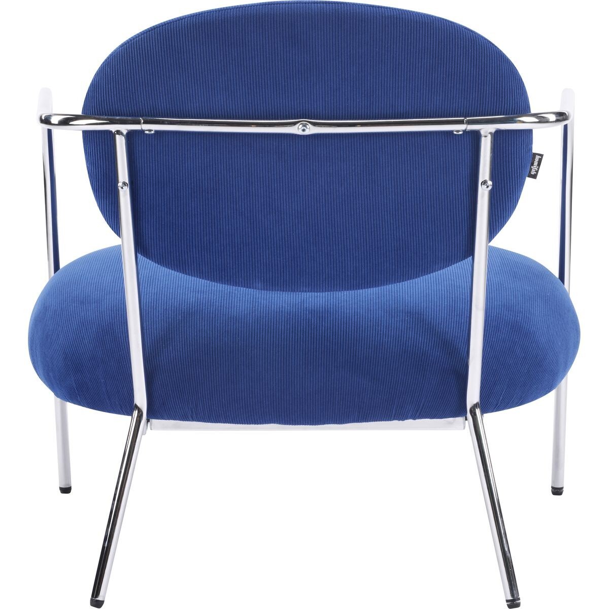 Fauteuil en velours côtelé et piètement chromé - LEON
