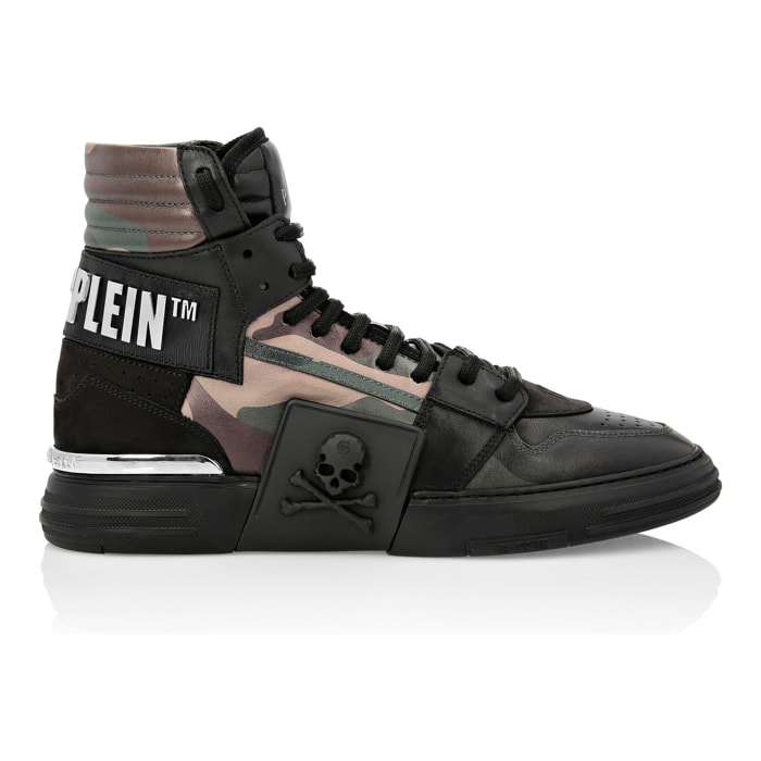 PHILIPP PLEIN PHANTOM KICK$ Hi-Top Skull