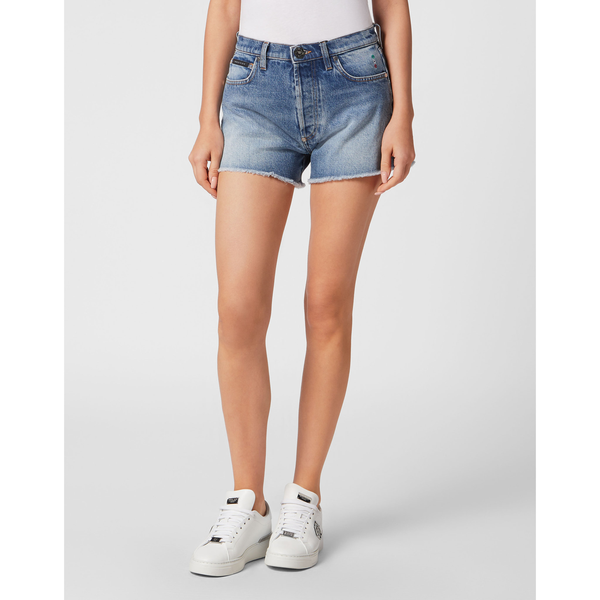 PHILIPP PLEIN Denim Shorts
