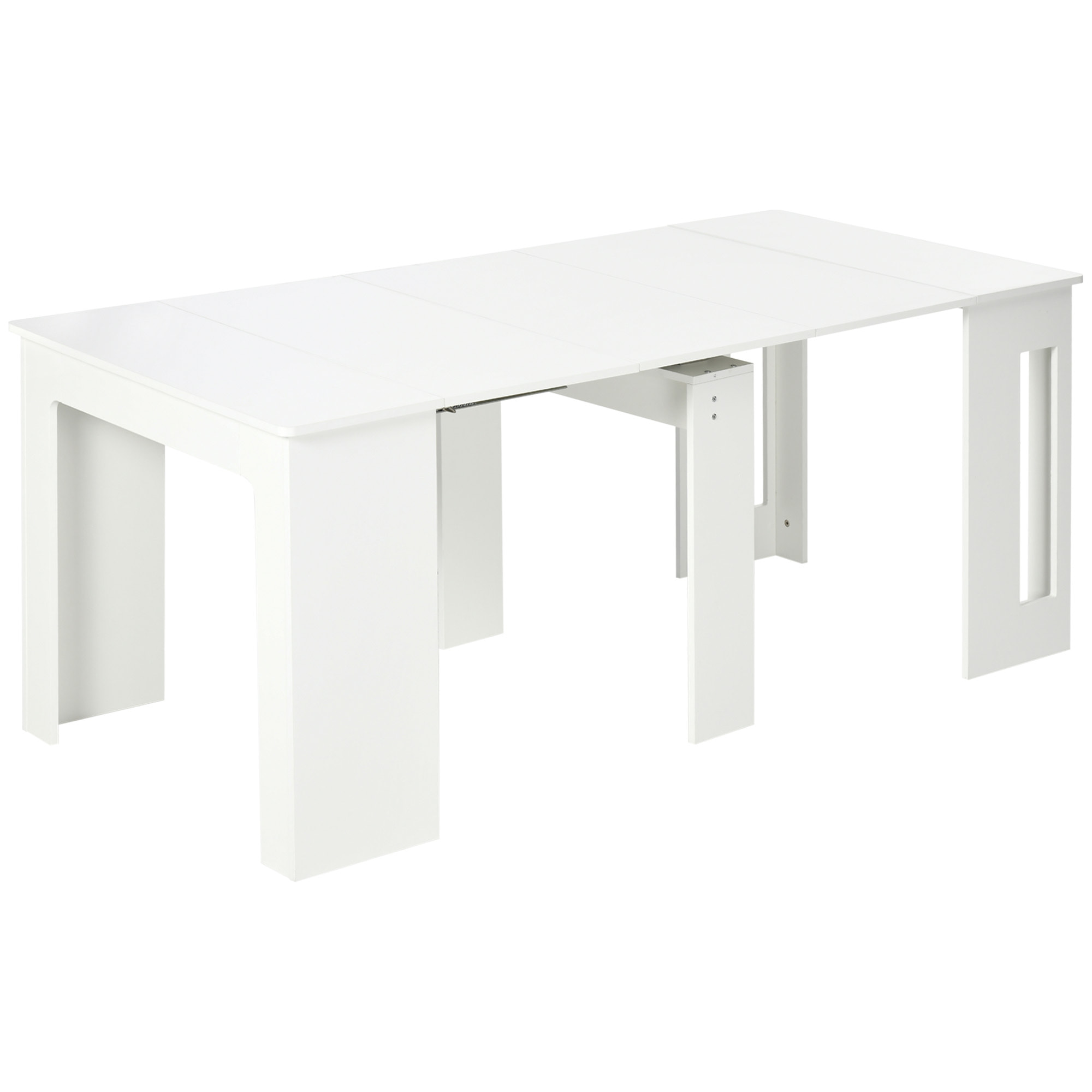 Mesa de Comedor Plegable para 4-6 Personas con Alas Abatibles 180x85x75cm Blanco