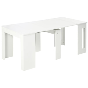 Mesa de Comedor Plegable para 4-6 Personas con Alas Abatibles 180x85x75cm Blanco
