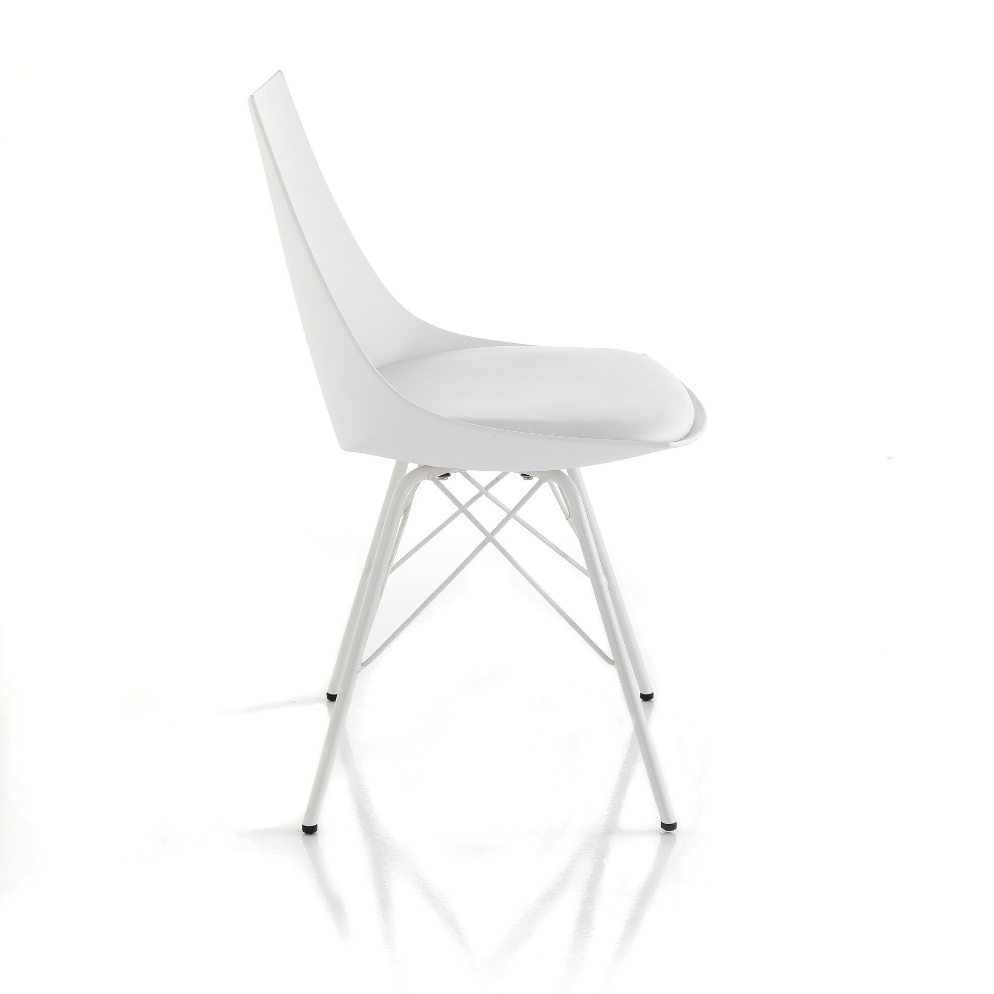 Lot de 2 chaises de salle à manger Tomasucci, KIKI, en polypropylène, blanc, 47 × 53 × 81 cm