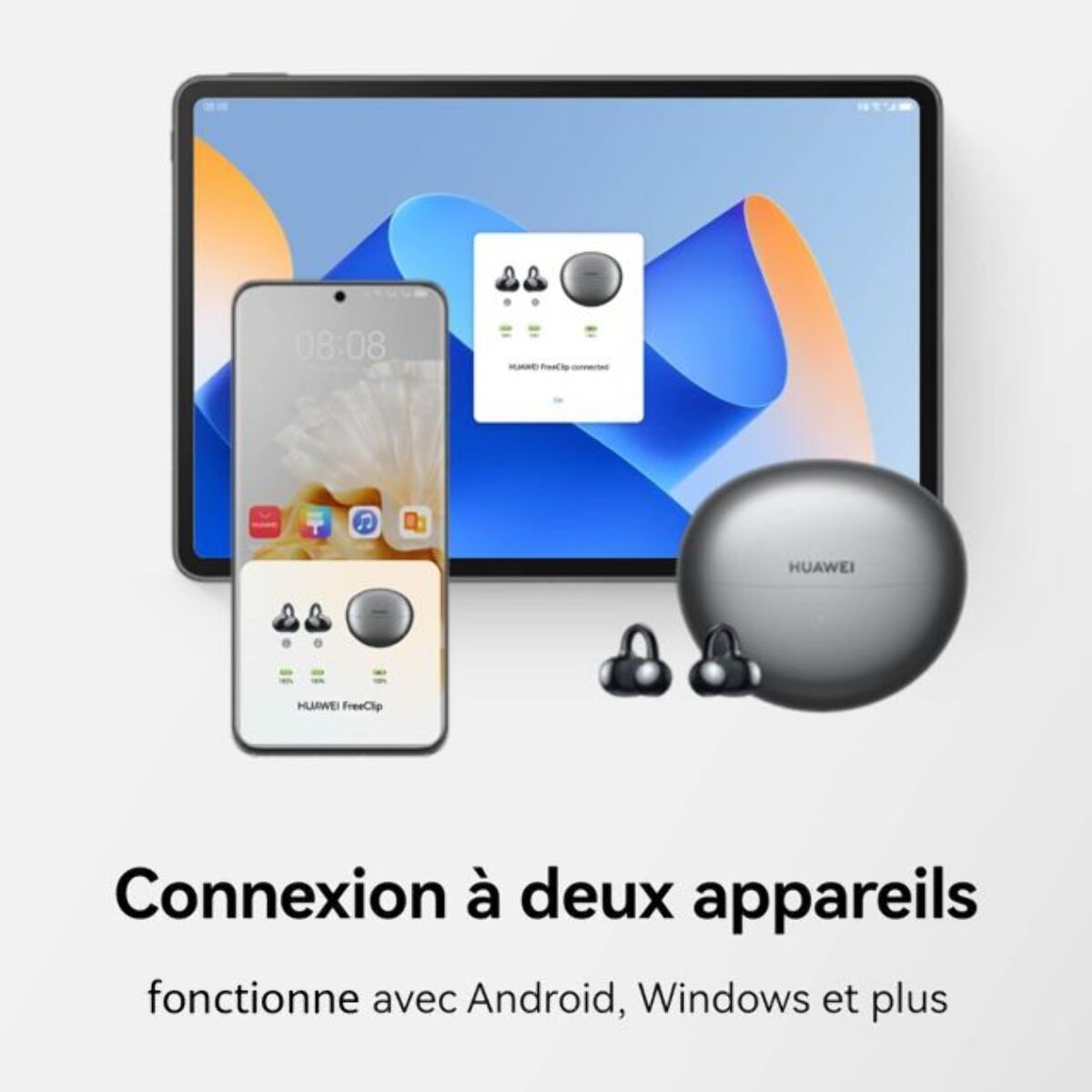 Ecouteurs HUAWEI FreeClip Noir