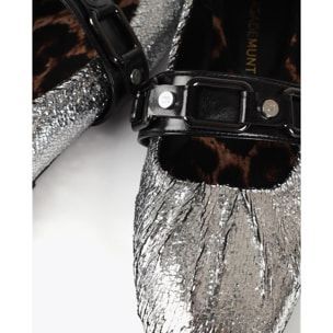 Ballerine metallizzate con dettaglio arricciato