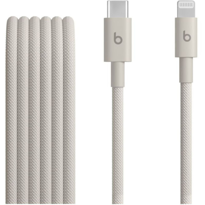 Câble de charge BEATS tissé USB-C vers Lightning 1M50 Gris écl