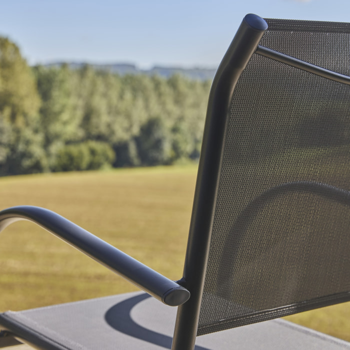 Fauteuil de jardin aluminium (lot de 2) AMARA