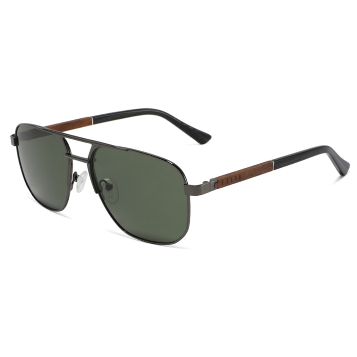 Gafas de Sol Feler 1716-3 Polarizadas de Madera Unisex 56 mm