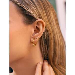 Orecchino Singolo Mini Paw Argento Placcato Oro