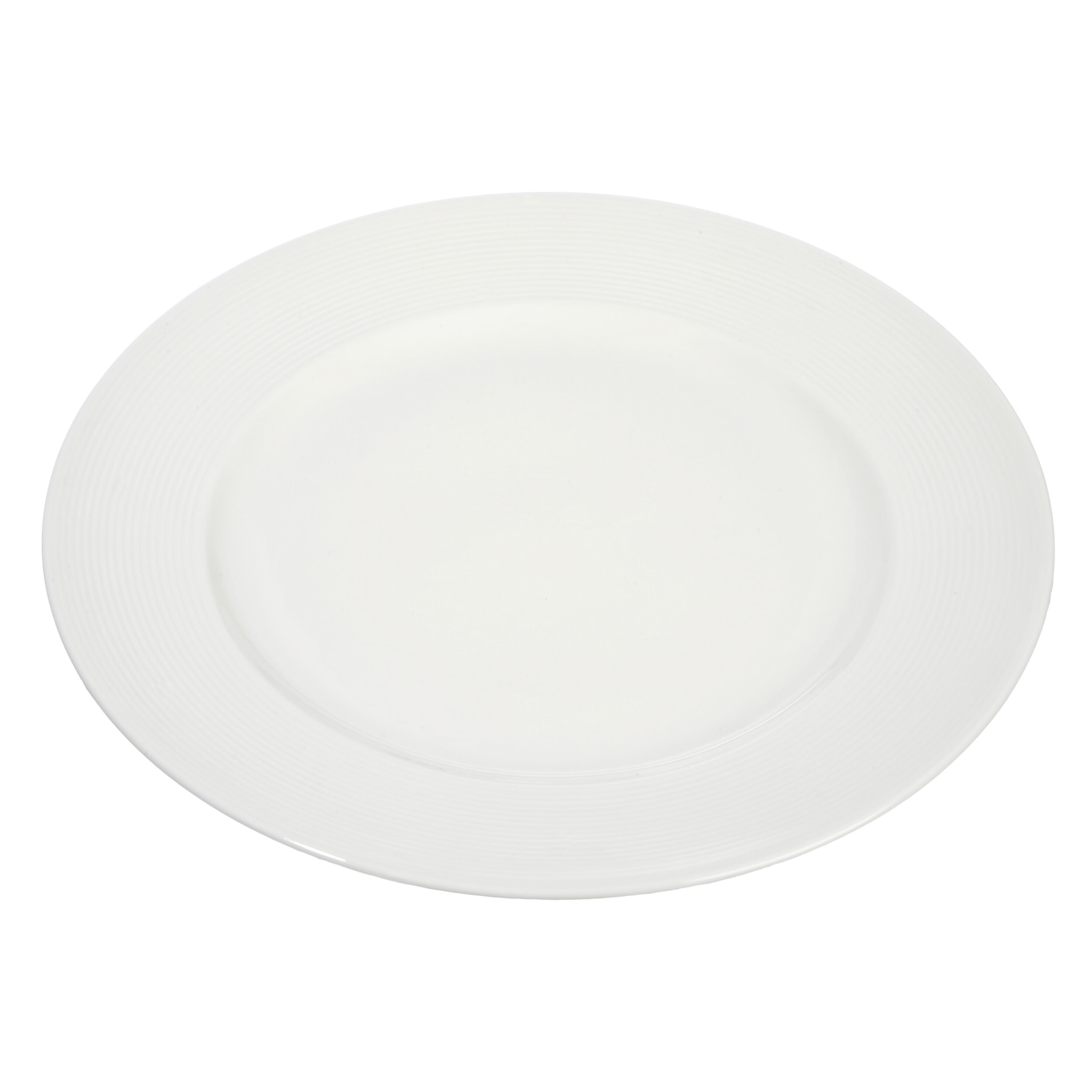 J-Line assiette Rayé - porcelaine - blanc - 6 pcs