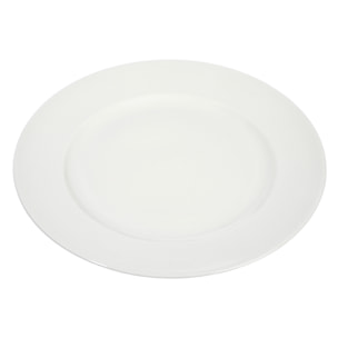J-Line assiette Rayé - porcelaine - blanc - 6 pcs