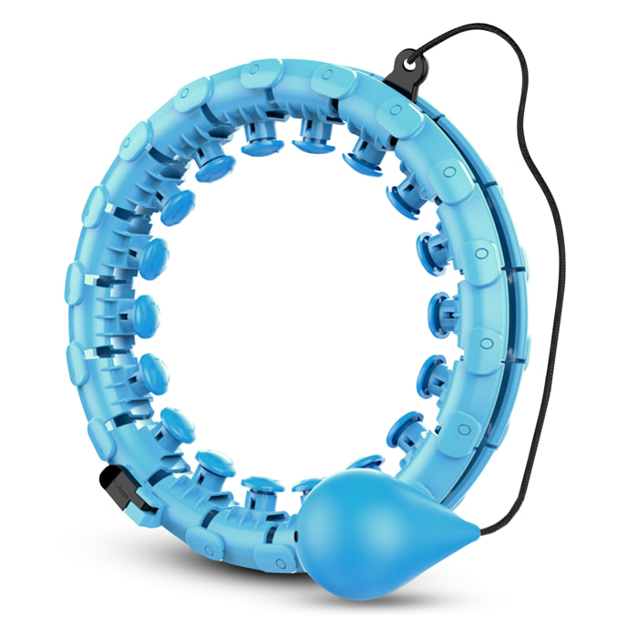 Aro Hula Hoop sportivo per Fitness, aro regolabile, non cade, contrappeso rotante. Attrezzatura da ginnastica e fitness per la casa.