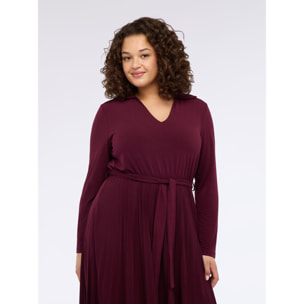 Fiorella Rubino - Vestido camisero POWER - Burgundy