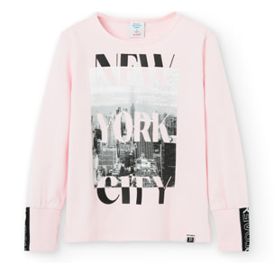 Camiseta punto "new york" de niña