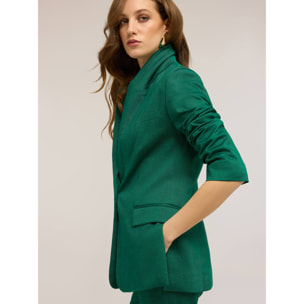 Motivi - Blazer de un botón mezcla de lino - Verde