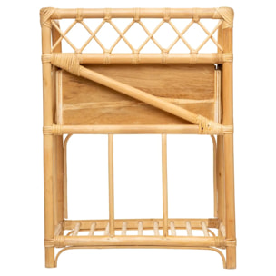 Table de chevet "Aoni" rotin H60cm