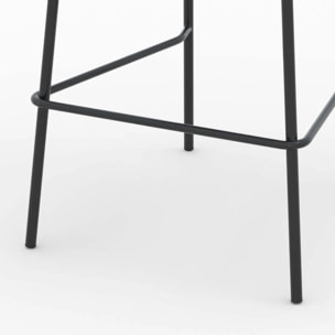 Lot de 2 chaises pour îlot central en tissu gris clair 68 cm - Victoria