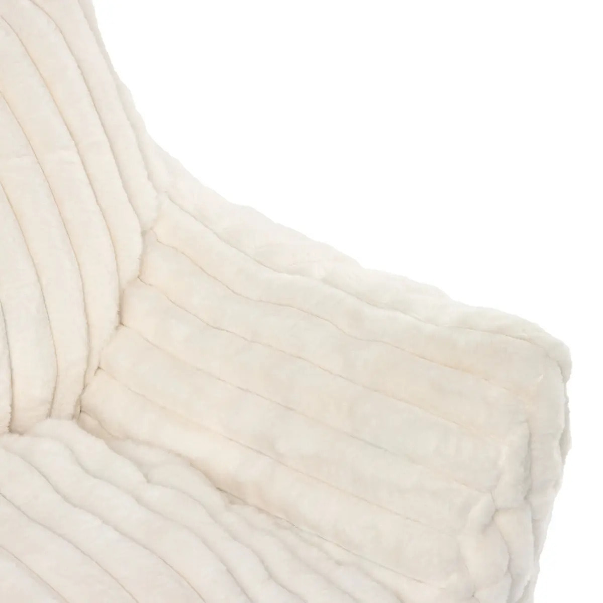 Fauteuil enfant Muzi côtelé H.47cm blanc