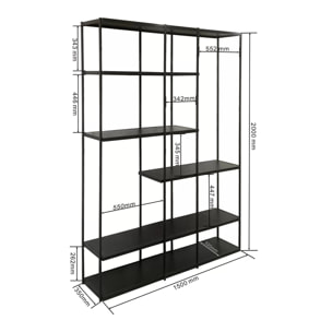 Étagère Oslo 200x150cm noire Kare Design