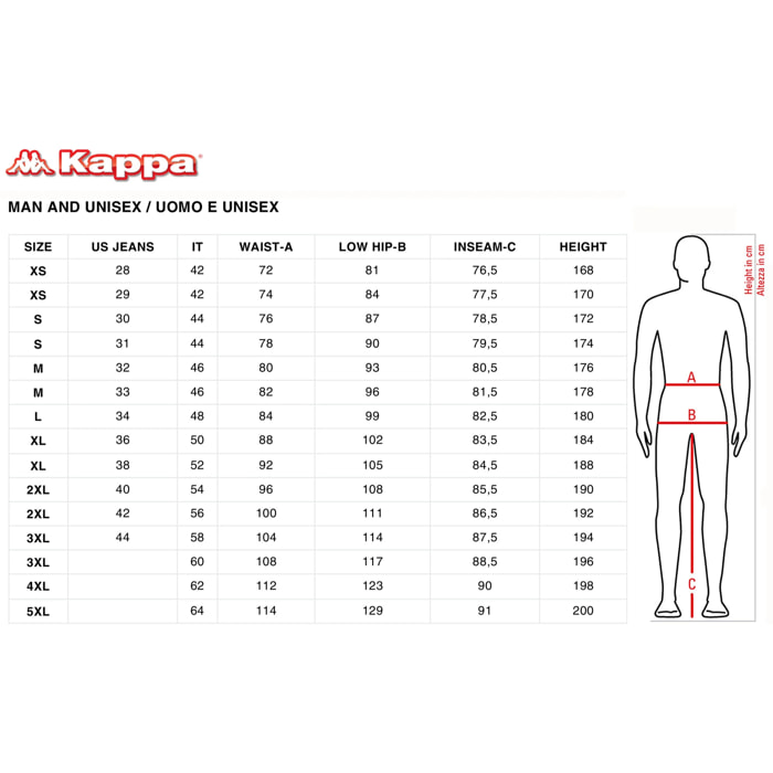 Pantaloni Kappa Uomo Logo Korpo Zanty Blu