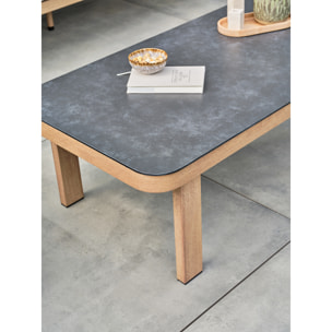 JESPAR - Salon bas de jardin 5 places - Effet bois