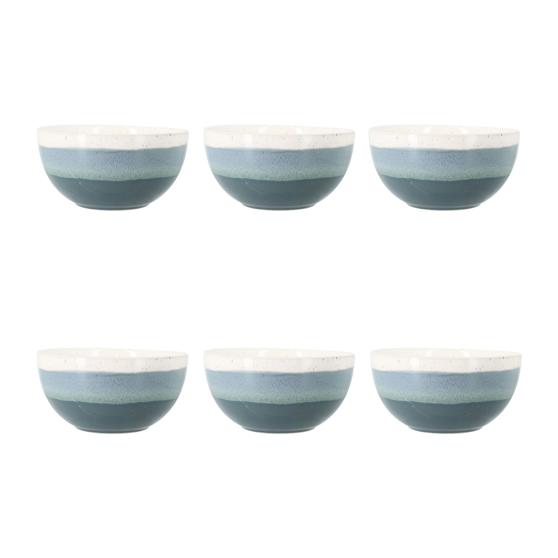 Lot de 6 bols bleus en grès 57cl  RIGA