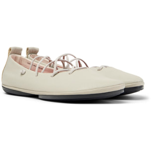 Bailarinas - CAMPER Right Nina - Beige - Cuero liso