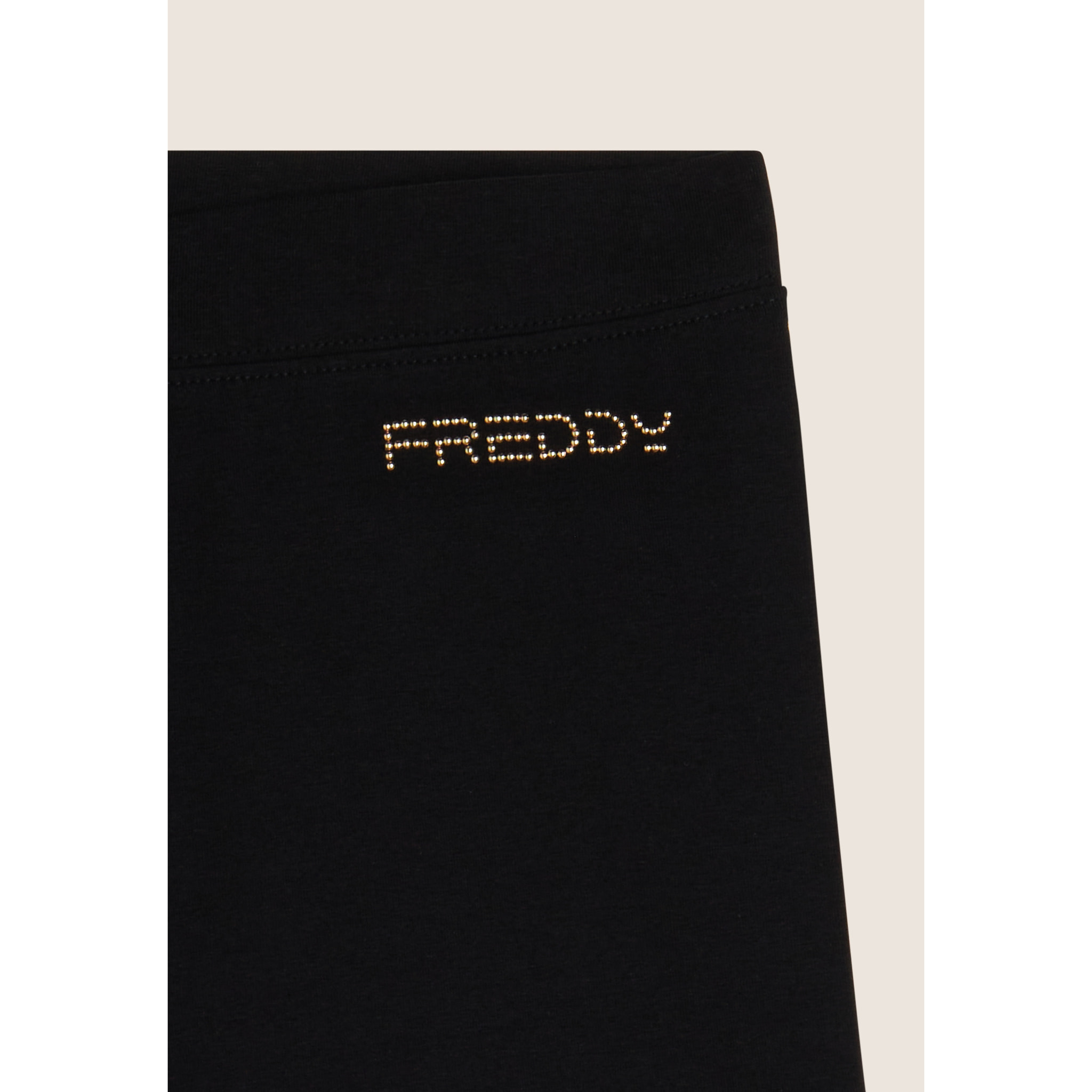 Leggings corti in jersey con logo scintillante