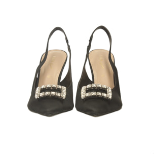 Décolleté sling back Donna Tata Italia Nero