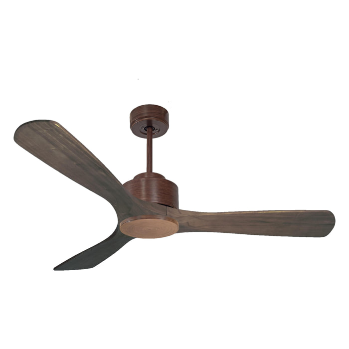 Ventilateur de plafond ø132 cm avec Wifi Réversible Hypersilence 40   W brun