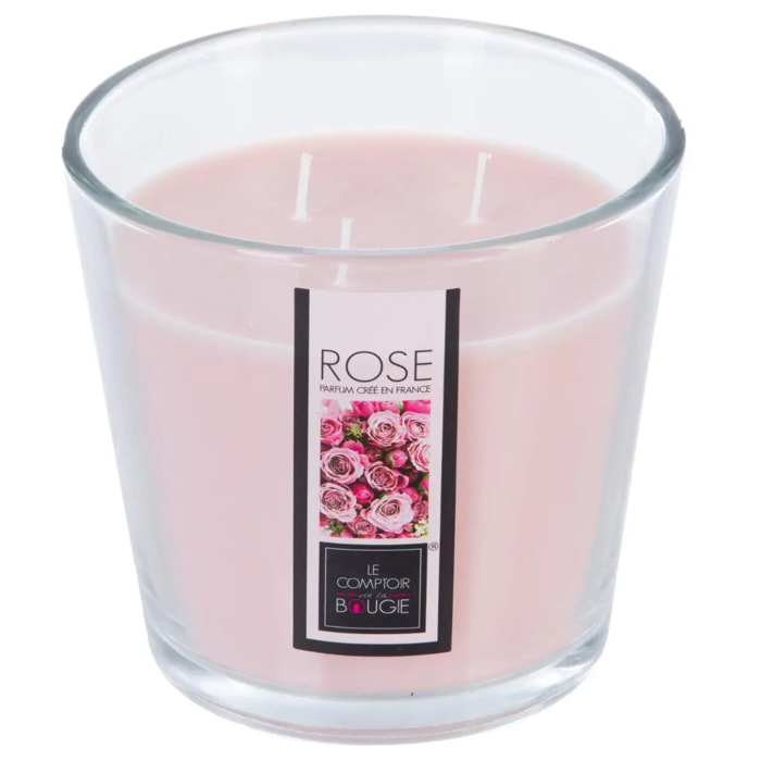 Bougie parfumée rose 500g