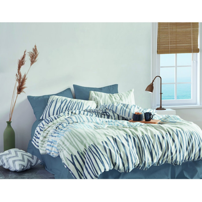 Parure housse de couette et taie(s) oreiller 100% Coton