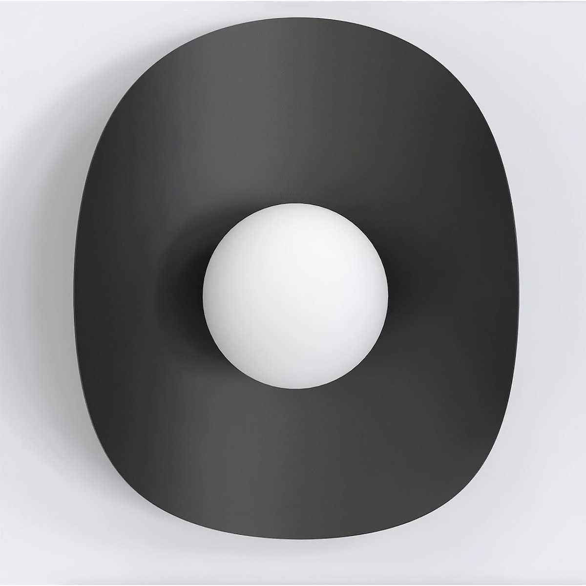 Lampada da parete Fiero in acciaio nero opaco