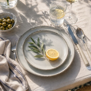 Lot de 6 petites assiette, GALET