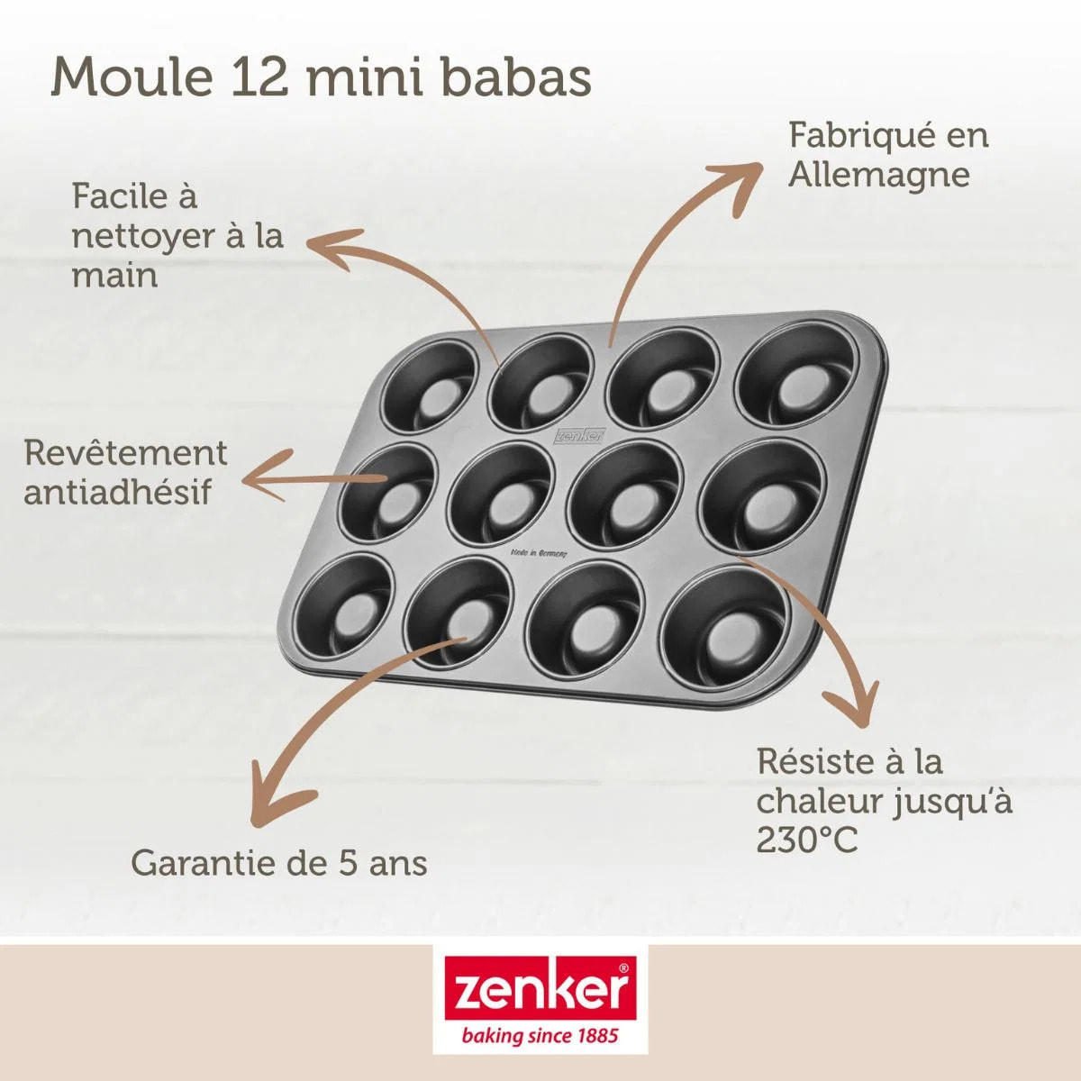 Set de 4 ustensiles de pâtisserie moule à gâteaux bols et spatule Spécial créative Spécial créative Zenker  Spécial créative