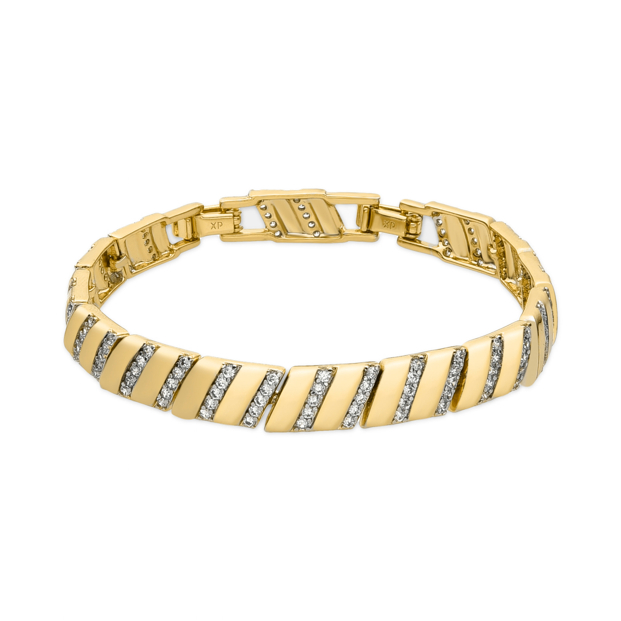 Pulsera con Circonita Brillante acabado oro 18k