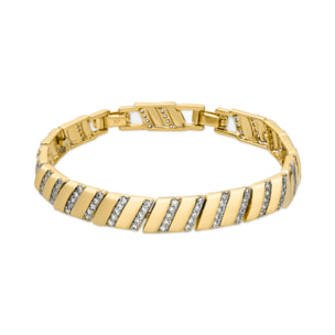 Pulsera con Circonita Brillante acabado oro 18k