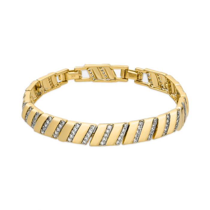 Pulsera con Circonita Brillante acabado oro 18k