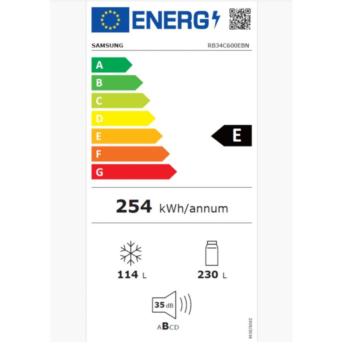 Réfrigérateur combiné SAMSUNG RB34C600EBN