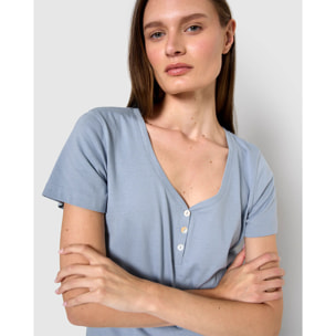Pijama corto algodón arubi azul