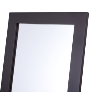 Miroir à pied inclinaison réglable dim. 47L x 46l x 148H cm MDF brun foncé