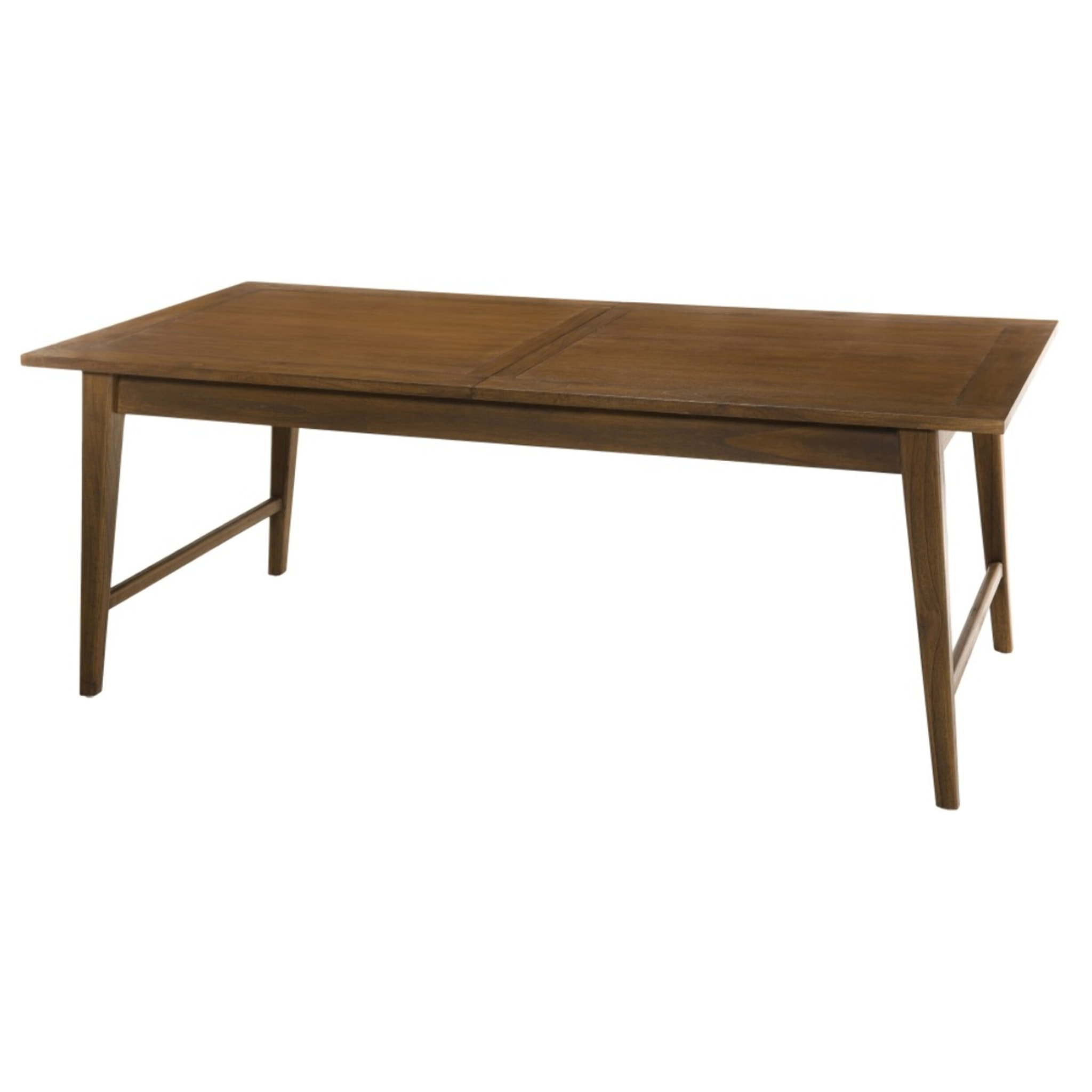 LARA - Table à manger rectangulaire extensible marron 200/240cm bois Mindi